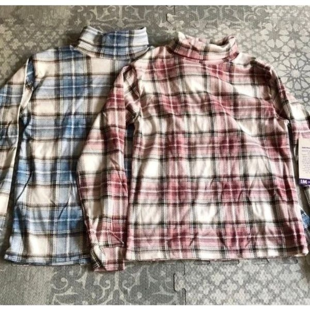 NWT Retro Plaid Turtleneck Shirt Set